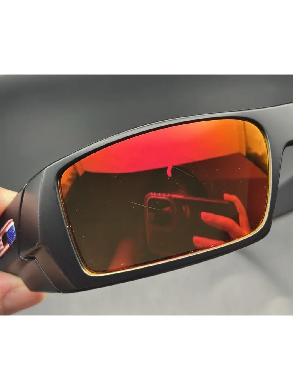 Oakley Gascan NFL Bengals Matte Black Ruby Iridium (BUCS Etched)